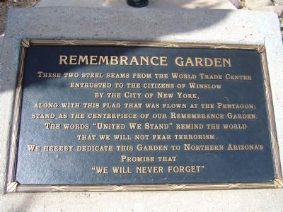 Remembrance Garden Marker image. Click for full size.