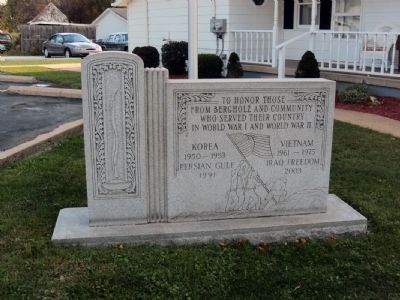 Bergholz Veterans Memorial Marker image. Click for full size.