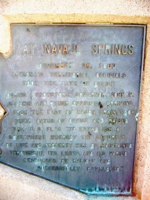At Navajo Springs Marker image. Click for full size.