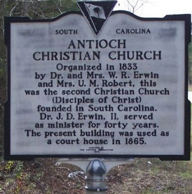 Antioch Christian Church Marker. Click for full size. Antioch Christian Church Marker image. Click for full size.