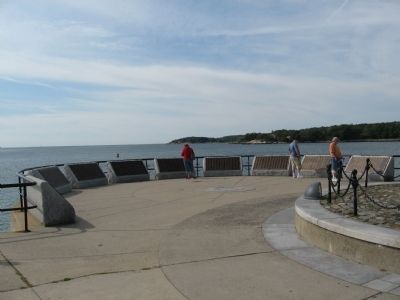 Gloucester Fisherman's Memorial Marker. Click for full size. Gloucester Fisherman's Memorial Marker image. Click for full size.