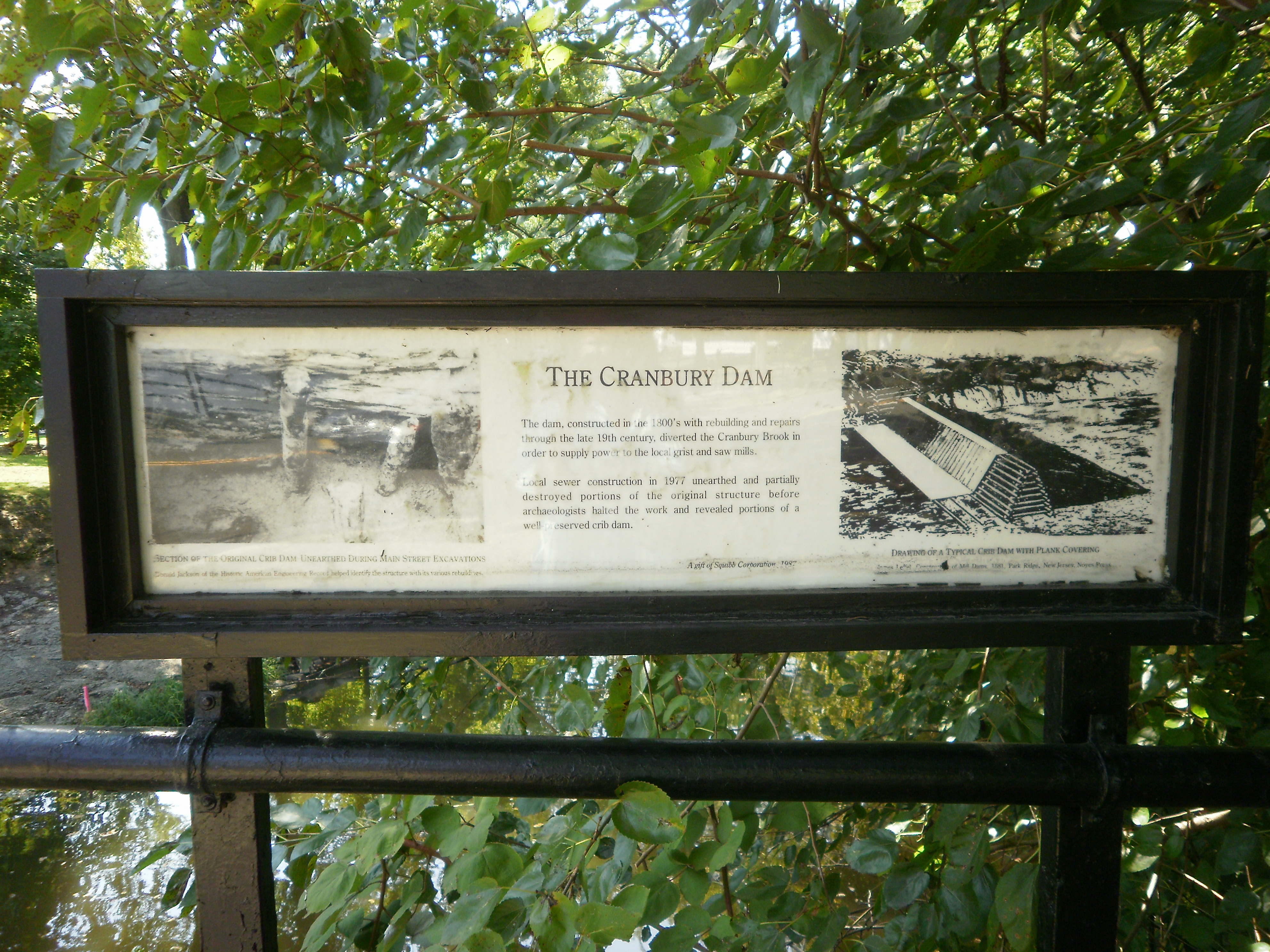 The Cranbury Dam Marker
