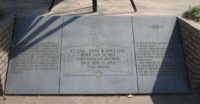 Lt. Col. John B. England Memorial image. Click for full size.