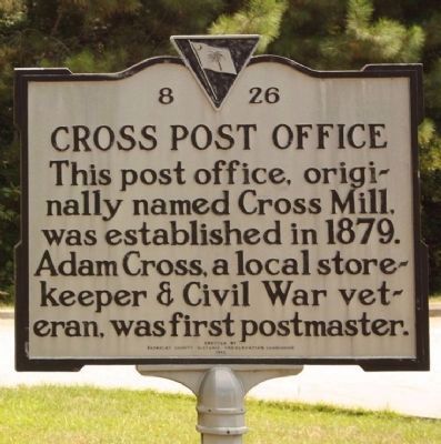 Cross Post Office Marker. Click for full size. Cross Post Office Marker image. Click for full size.