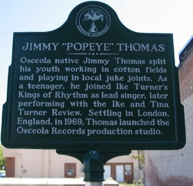 Jimmy "Popeye" Thomas Marker. Click for full size. Jimmy "Popeye" Thomas Marker image. Click for full size.
