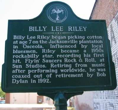 Billy Lee Riley Marker. Click for full size. Billy Lee Riley Marker image. Click for full size.