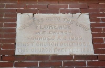 Florence M. E. Church Marker. Click for full size. Florence M. E. Church Marker image. Click for full size.