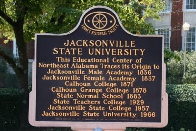 Jacksonville State University Marker image. Click for full size.