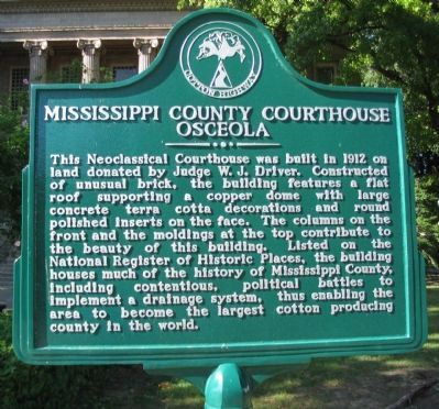 Mississippi County Courthouse Marker image. Click for full size.