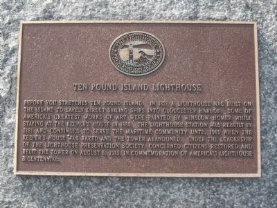 Ten Pound Island Lighthouse Marker image. Click for full size.