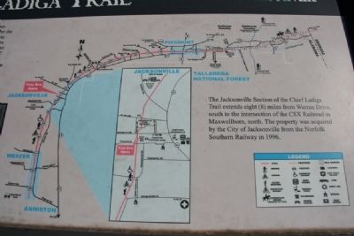 Chief Ladiga Trail - Jacksonville Marker right side image. Click for full size.