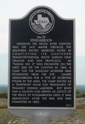 Site of Vinegarroon Marker. Click for full size. Site of Vinegarroon Marker image. Click for full size.