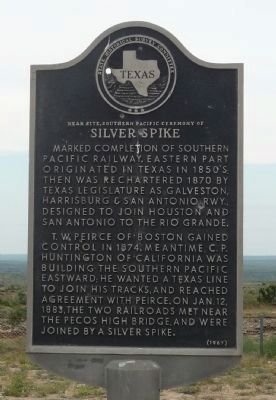 <small>Near Site, Southern Pacific Ceremony of </small>Silver Spike Marker image. Click for full size.