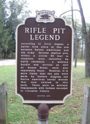 Rifle Pit Legend Marker image. Click for full size.