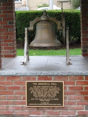 The Memorial Bell and Marker image. Click for full size.