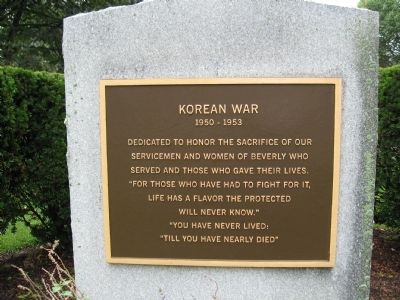 Beverly Korean War Memorial image. Click for full size.