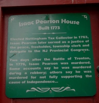 Isaac Pearson House Marker image. Click for full size.