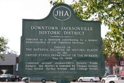 Downtown Jacksonville Historic District Marker image. Click for full size.
