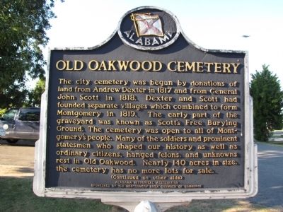 Old Oakwood Cemetery Marker image. Click for full size.