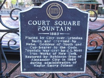 Court Square Fountain Marker. Click for full size. Court Square Fountain Marker image. Click for full size.