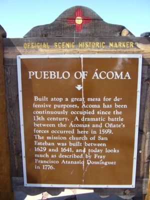 Pueblo of Acoma Marker image. Click for full size.