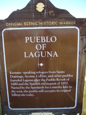 Pueblo of Laguna Marker. Click for full size. Pueblo of Laguna Marker image. Click for full size.