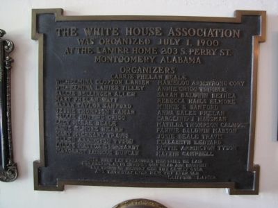 The White House Association plaque image. Click for full size.
