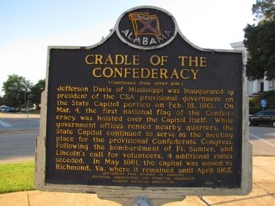 Cradle of the Confederacy Marker image. Click for full size.