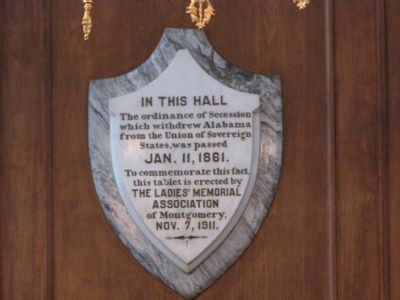 Ordinance of Secession plaque image. Click for full size.