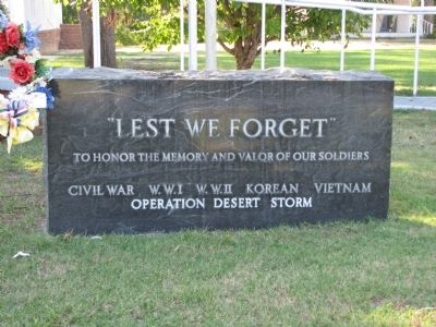 "Lest We Forget" Marker image. Click for full size.