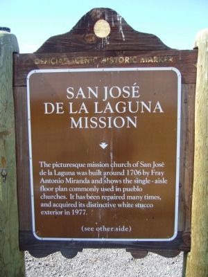 San José De La Laguna Mission Marker image. Click for full size.