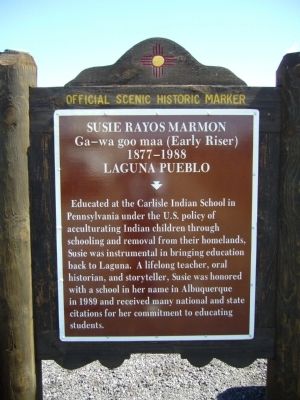 Susie Rayos Marmon Marker image. Click for full size.