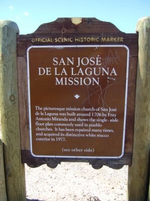 San Jose De La Laguna Mission Marker image. Click for full size.