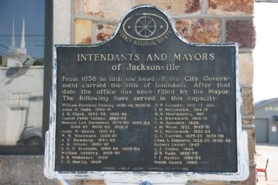 Intendants and Mayors of Jacksonville Marker image. Click for full size.