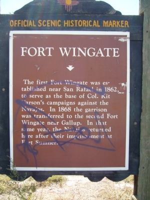 Fort Wingate Marker image. Click for full size.