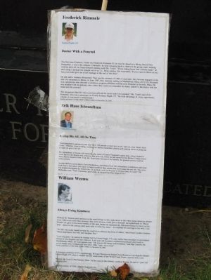 Small Placard Leaning Aginst the Memorial image. Click for full size.