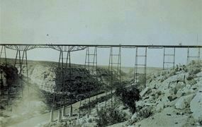 Pecos Viaduct - opened 1892 image. Click for full size.