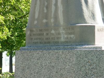 Inscription at base of Lincoln Statue image. Click for full size.