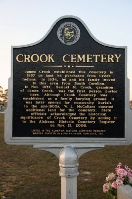 Crook Cemetery Marker image. Click for full size.