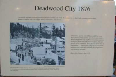 Deadwood City 1876 Marker image. Click for full size.