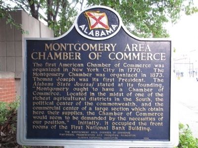 Montgomery Area Chamber of Commerce Marker image. Click for full size.