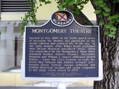 Montgomery Theatre Marker image. Click for full size.