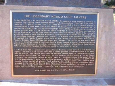 The New Plaque Mounted on the Base of the Statue image. Click for full size.