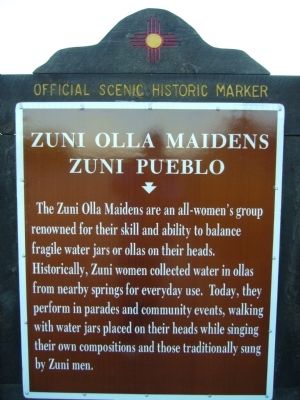 Zuni Olla Maidens Zuni Pueblo Marker image. Click for full size.