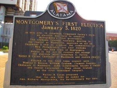 Montgomery's First Election Marker image. Click for full size.
