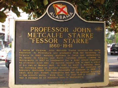 Professor John Metcalfe Starke Marker image. Click for full size.