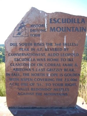 Escudilla Mountain Marker. Click for full size. Escudilla Mountain Marker image. Click for full size.