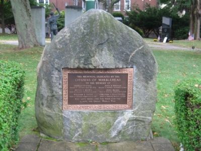 Marblehead World War I Memorial. Click for full size. Marblehead World War I Memorial image. Click for full size.