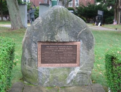 Marblehead World War I Memorial image. Click for full size.