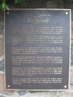 Fort Sewall Marker image. Click for full size.
